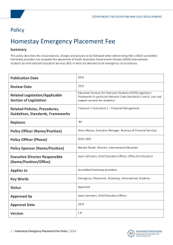 Homestay Emergency Placement Fee Policy