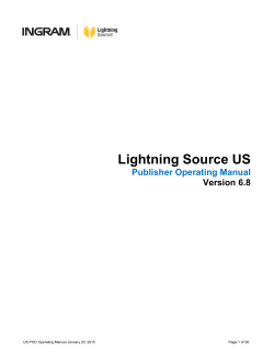 Operating Manual - Lightning Source