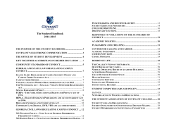 The Student Handbook 2014-2015