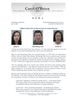 Jan. 23, 2015 Three Indicted After Massage Parlor Raid