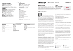 Read the News Sheet - Trinity Cheltenham