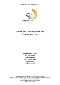 National Moot Court Competition, 2015 14 and15