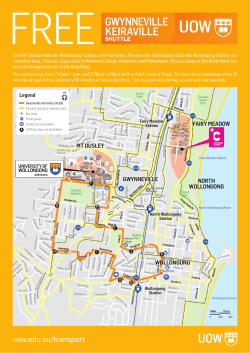 GK Shuttle route map - University of Wollongong