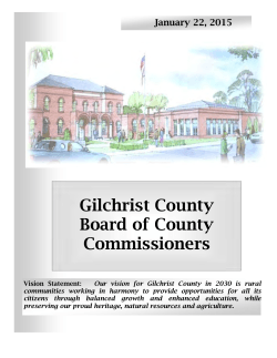 January 22, 2015 Gilchrist County Board of County Commissioners
