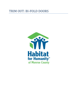 TRIM OUT: BI-FOLD DOORS - Habitat for Humanity of Monroe County