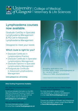 Lymphoedema Flyer - University of Glasgow