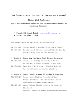 JAPAN 2015 - Final program AND mini conference