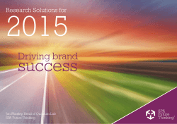 Driving brand success – Research Solutions for 2015
