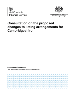 Cambridgeshire schedule consultation response