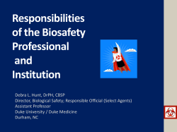 Responsibilities of the Biosafety Officer and Institution(PDF 2.62MB)
