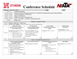 Conference Schedule - NEATA - Nebraska Agriculture Technology