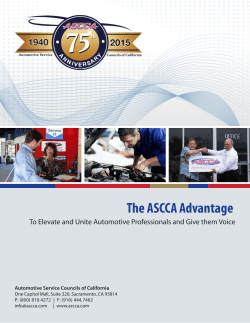 The ASCCA Advantage - Automotive Service Councils of California