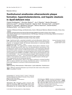 Xanthohumol ameliorates atherosclerotic plaque