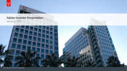 Adobe Investor Presentation