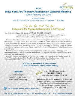 New York Art Therapy Association General Meeting