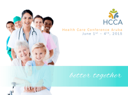 our Brochure - HCCA | Health Care Conference Aruba