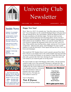 Newsletter January 2015