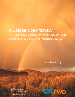 A Golden Opportunity: The California Collaborative