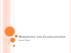 Modernity and Globalisation