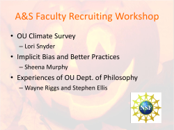 Faculty Recruiting Workshop PowerPoint