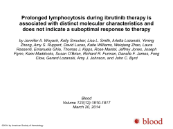 Prolonged lymphocytosis during ibrutinib therapy is