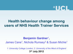 Evaluations of the NHS Health Trainer Service