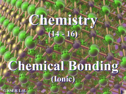 Chemical Bonding - Ionic PowerPoint