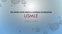 The United states Medical licensing examination USMLE