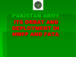 Pakistan Army Orbat
