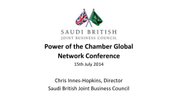Presentation by Chris Innes-Hopkins, UK Exec Director at Saudi