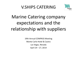 V.SHIPS CATERING - National Association of Marine Services