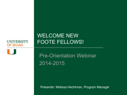 Foote Fellows Meet Your Mentors!