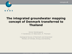 A Danish groundwater mapping concept transferred to Thailand