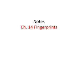 Ch. 14 Fingerprints Notes