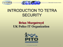 TWC05_8_Security_Brian - TETRA + Critical Communications