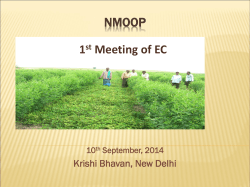 1st Meeting of EC presentation