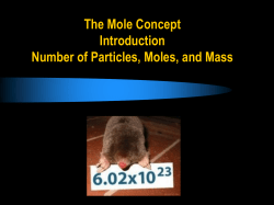 Mole and Molar Mass