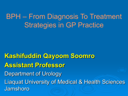 BPH – From Diagnosis To Treatment Strategies in GP Practice