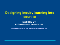 IPLA Session 2 Designing inquiry based learning into