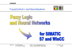 FuzzyControl++ und NeuroSystems - Siemens Industry Online Support