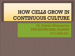 CHAPTER 6 CONTINUOUS CULTURE