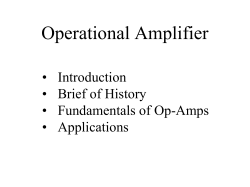 Lecture #1: Basic Op-Amp
