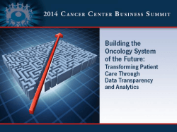 To - Cancer Center Business Summit