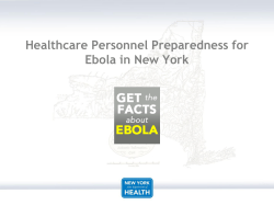 Healthcare Personnel Preparedness for Ebola in New York
