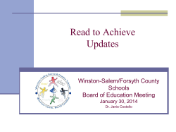 Read to Achieve - Winston-Salem/Forsyth County Schools