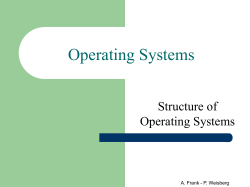 Structure of Operating Systems