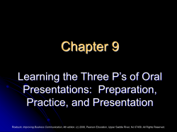 Chapter 9 Learning the Three Ps of Oral