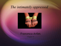 The intimately oppressed Chapter 6