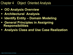 Chap 4 - Object Oriented Analysis