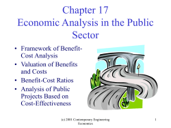 Chapter 17 Economic Analysis in the Public Sector